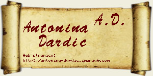 Antonina Dardić vizit kartica